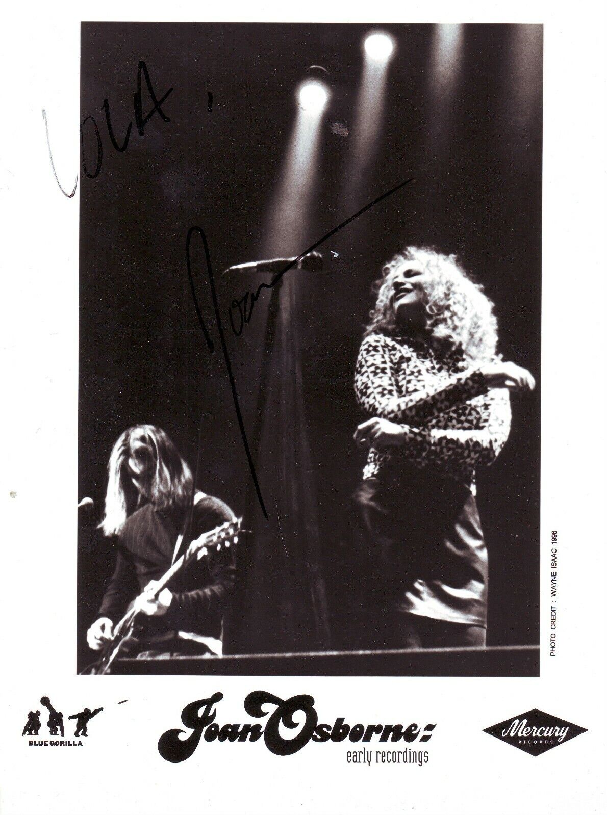 Joan Osborne (20x25 cm) Original Autographed Photo Poster painting