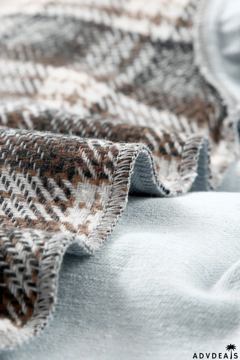 Plaid Patchwork Raw Hem Denim Jacket