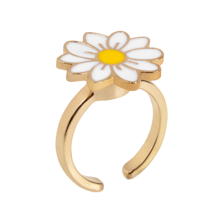 Daisy Spinner Fidget Anxiety Ring - Happy Birthday To April Girl