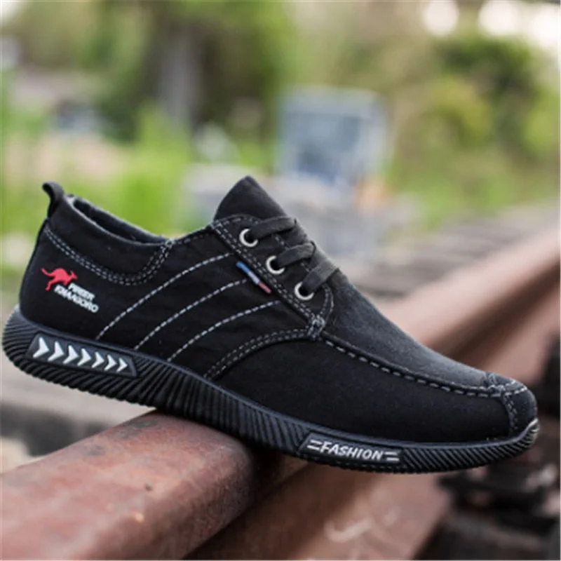 Fashion Men Canvas Shoes Male Summer Casual Denim Shoes Mens Sneakers Slip On Loafers Driving Moccasin Chaussure Homme Black789