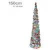 150 / 180CM Colorful Silver Foldable Christmas Tree Set
