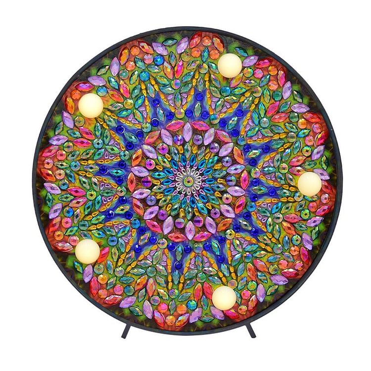 DIY LED Diamond Painting Full Special Shaped Drill Mandala Embroidery Light