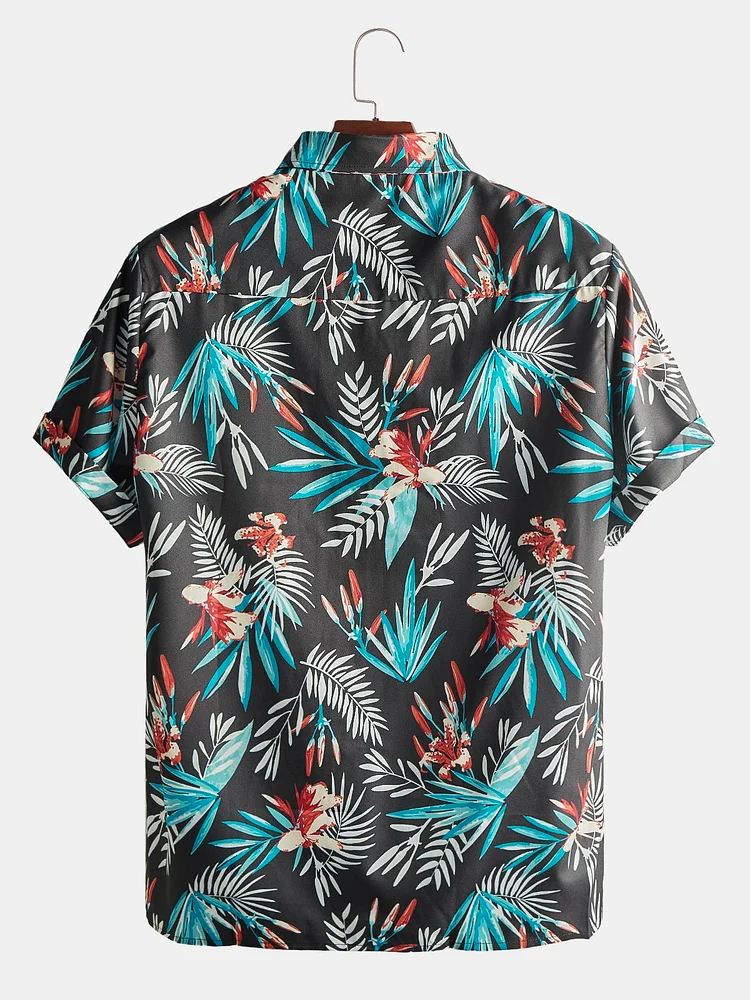 Palm Wave Summer Men's Hawaiian Shirt