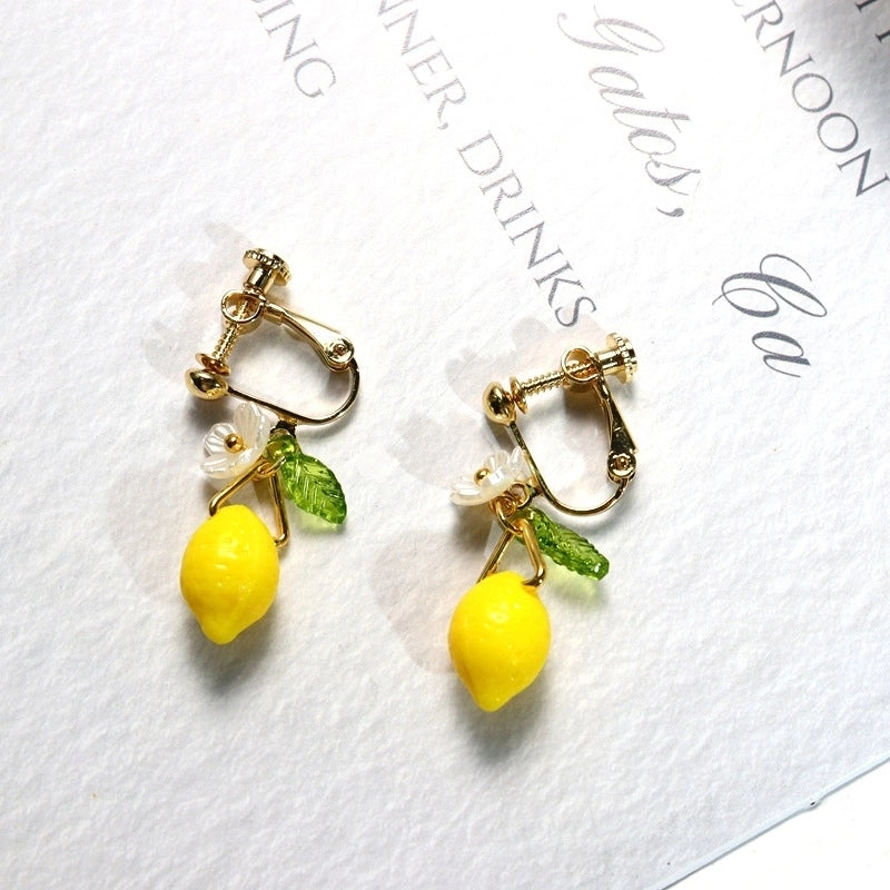 Popular Flower Earrings Chinese Advanced Color Creative Ear Hook Fresh Sweet Vitality Plant Pendant Jewelry