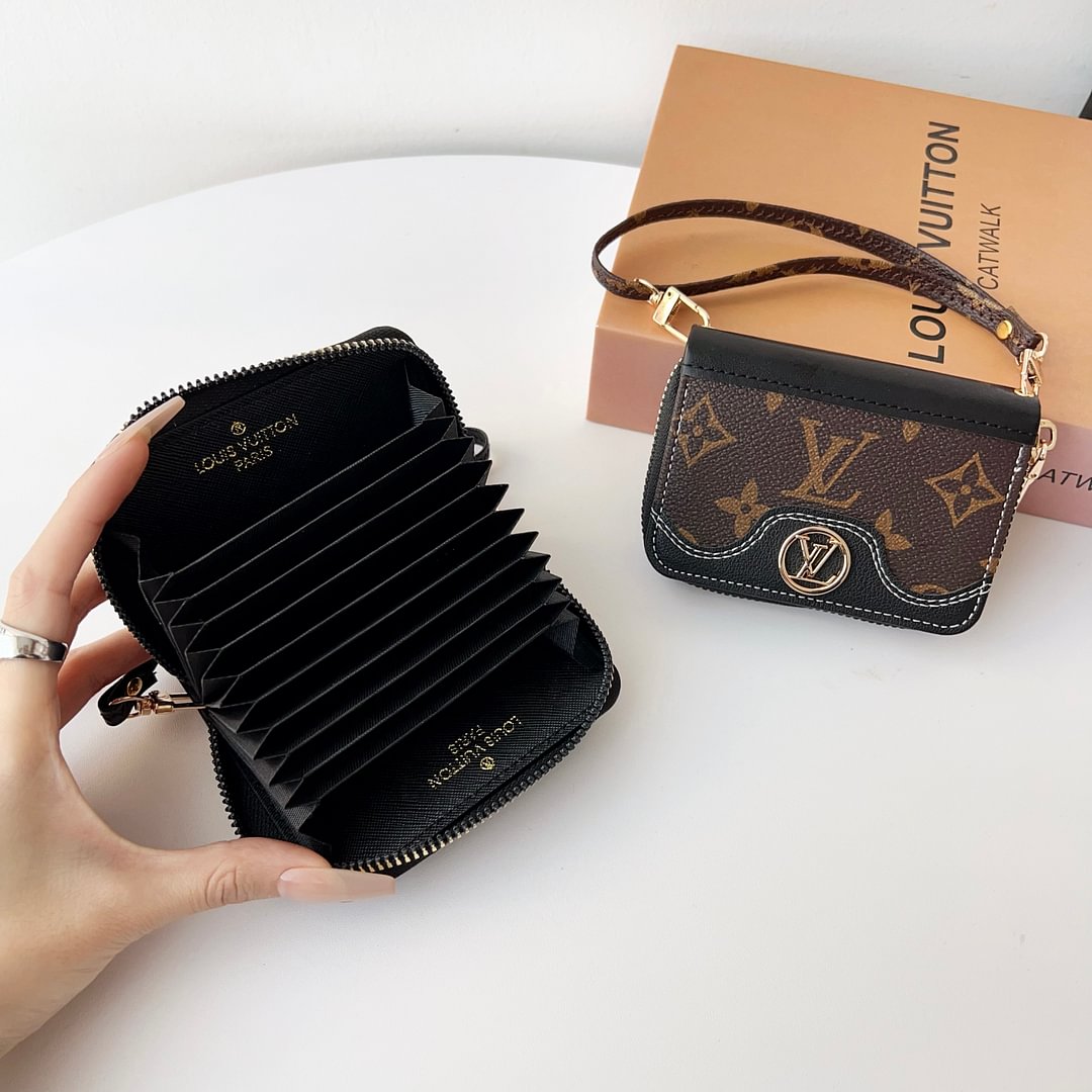 Mini Louis Vuitton Handbag Zip Wallet Gucci Card Holder Leather Coin Purse