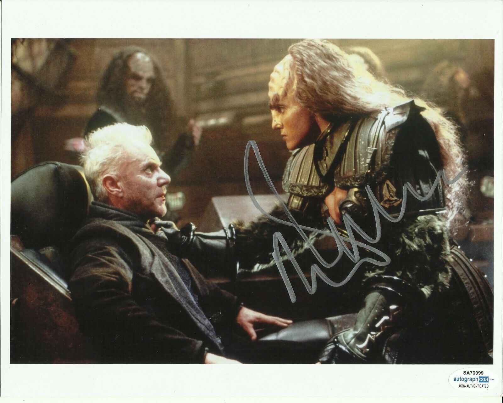 MALCOLM MCDOWELL SIGNED STAR TREK Photo Poster painting UACC REG 242 (1) ACOA