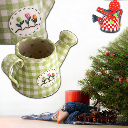 Fabric Watering Can Sewing Pattern (3PC)& Instruction