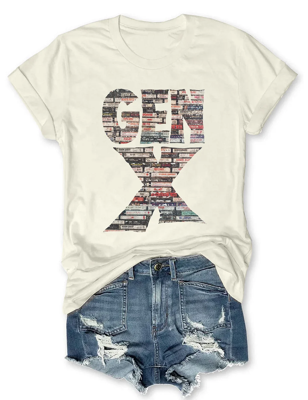 Gen X 80&rsquo;s Rock Cassettes T-Shirt