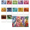 2027 New DIY Diamond Painting Flower Little Girl Wall Calendar Kit 12-Month Flip Calendar Design Home Decor