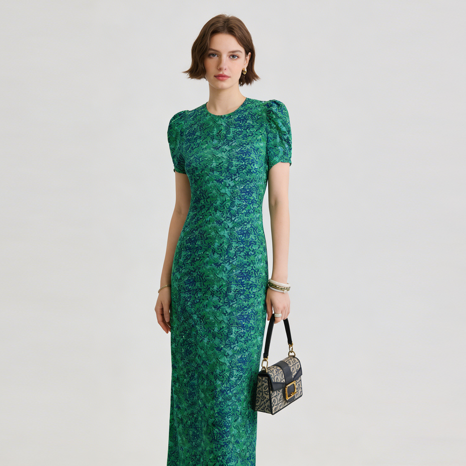Silk Dress Floral Print Maxi Style REAL SILK LIFE