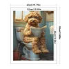 The Puppy Is Going To The Toilet. - 14CT Stamped Cross Stitch - 40*50cm - Dog