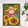 uk.everydayedeals Diamond Painting - Round AB Drills - Scarecrow in Sunflower(45*60cm)