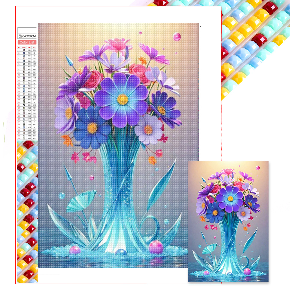 Crystal Flowers 40*60cm(picture) full square drill diamond painting