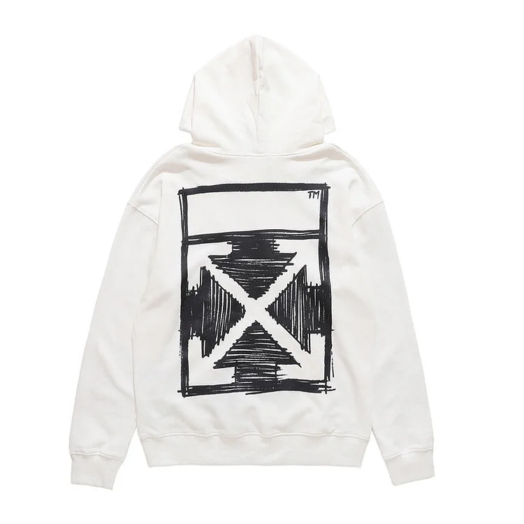 Off White Hoodie Autumn and Winter Hooded Sweater for Men and Women
