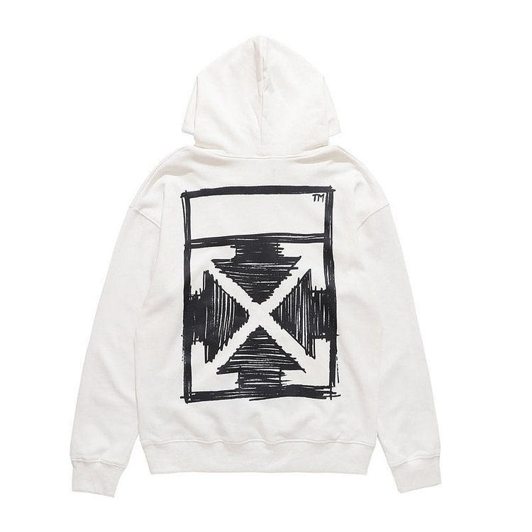 Off White Hoodie Autumn and Winter Hooded Sweater for Men and Women