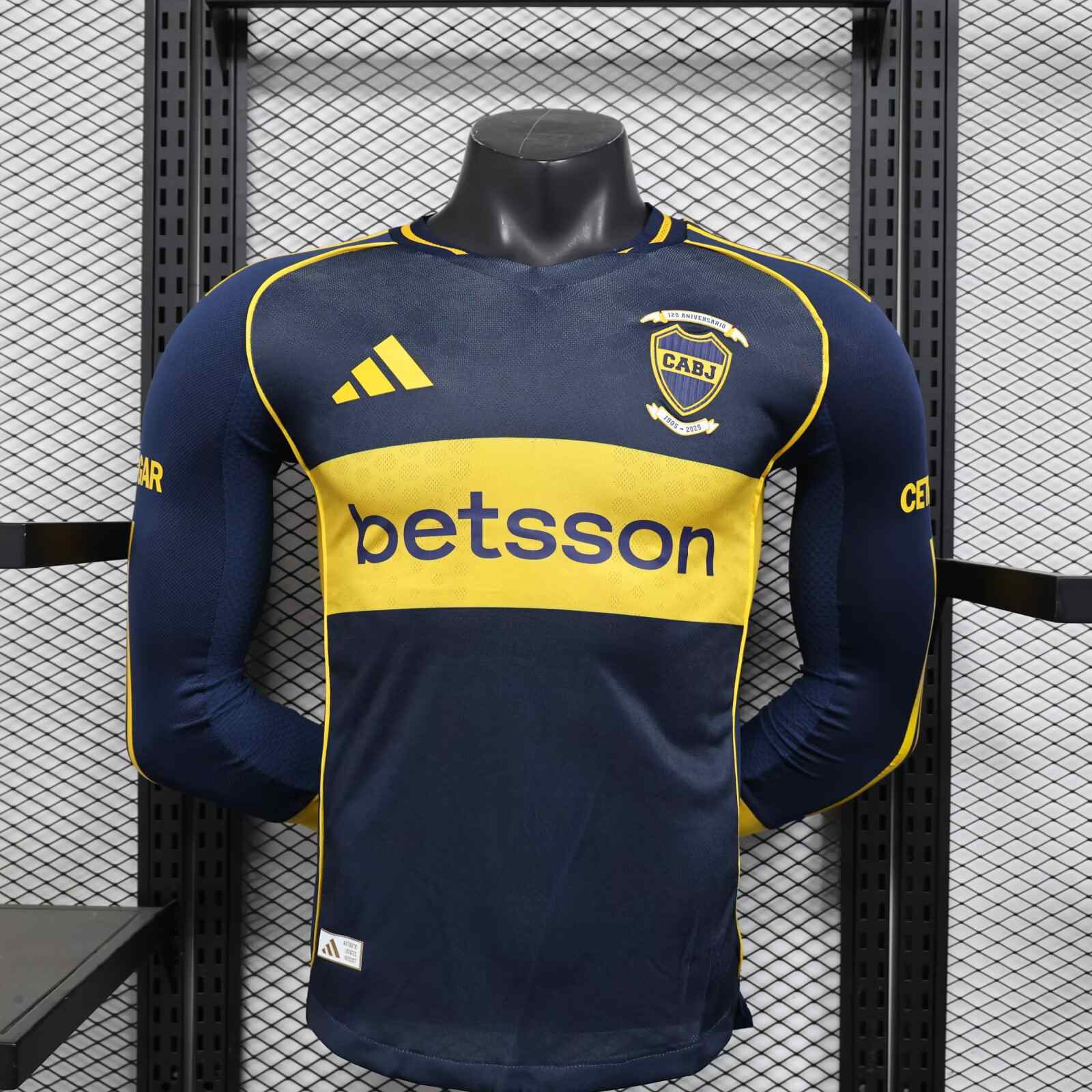 2025/2026 Player Version Long Sleeves Boca Juniors Home Football Jersey（The player version jersey is a bit tight, please pay attention to the size selection）
