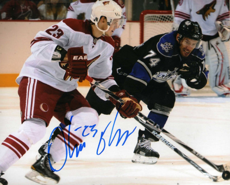 OLIVER EKMAN-LARSSON PHOENIX COYOTES SIGNED 8X10 Photo Poster paintingA