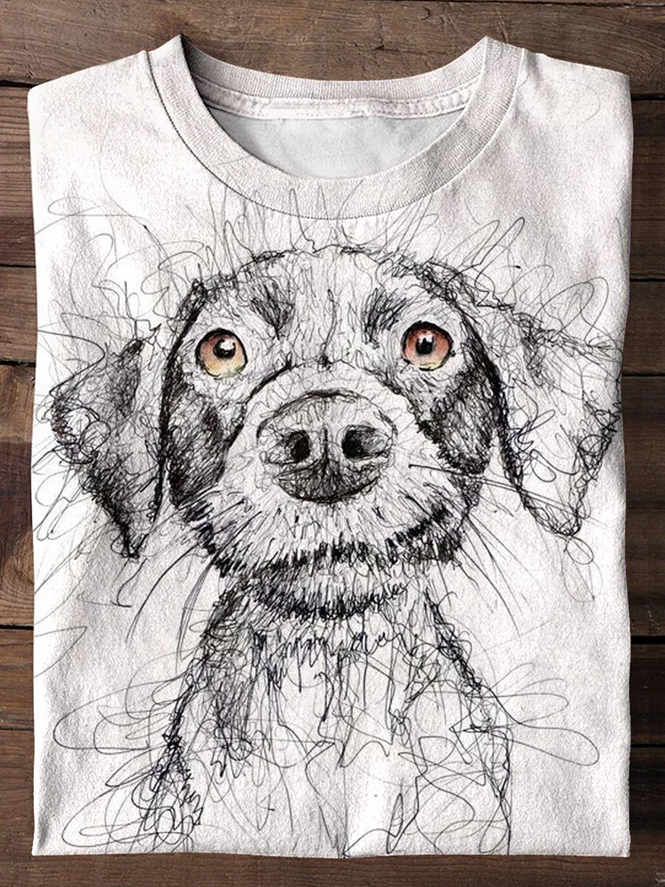 Cute Dog Art Print T-shirt