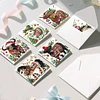6PCS DIY Diamond Art Greeting Cards Christmas Animal Congratulations Cards Gift