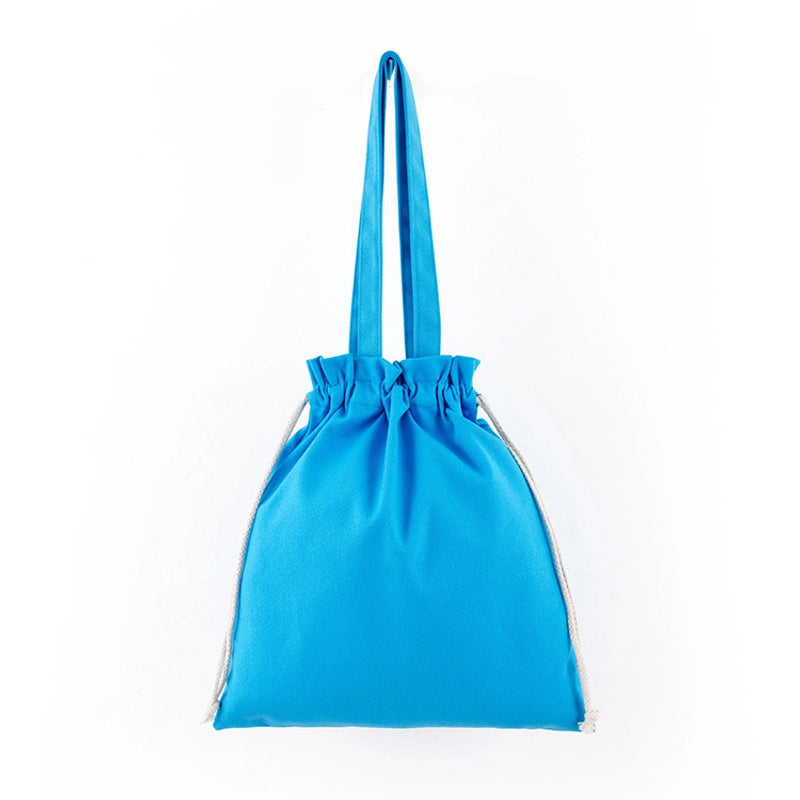 Unisex Medium Canvas Solid Color Classic Style Square String Canvas Bag