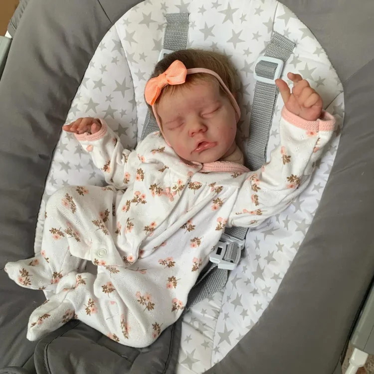  17" Look Real Lifelike Silicone Vinyl Eyes Closed Reborn Newborn Baby Doll Girl Daruba - Reborndollsshop®-Reborndollsshop®