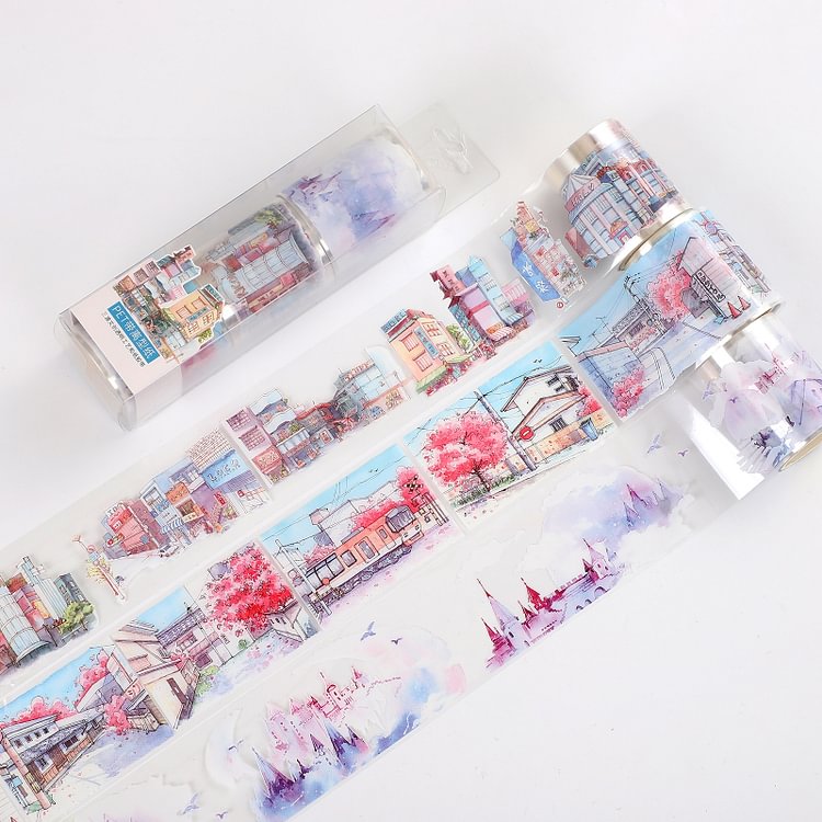 JOURNALSAY 2/3/4 Rolls/Set Creative Ancient Style Washi Tape Cute Characters Journal