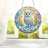 DIY Crystal Diamond Painting Double Sided Effect  Owl Pendant Home Garden Hanging Kit