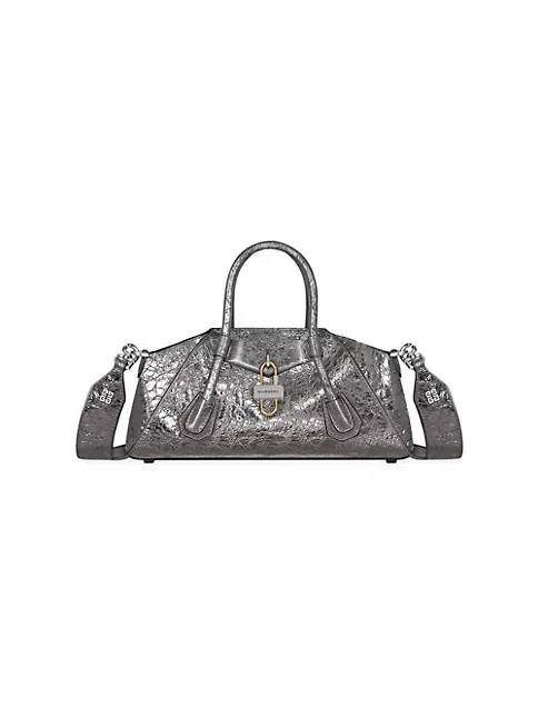 Givenchy Mini Antigona Stretch Bag In Laminated Leather