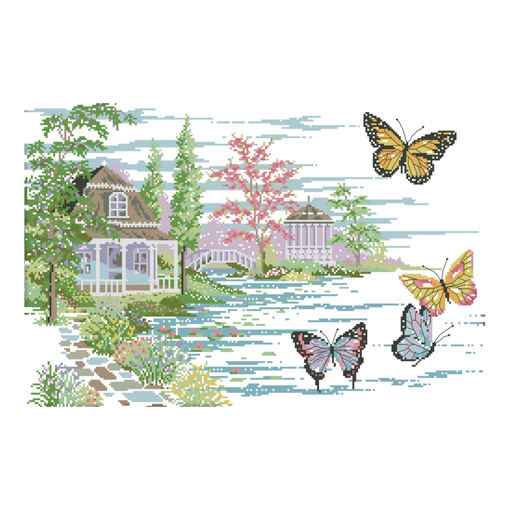 

Mannor - 14CT Stamped Cross Stitch - 54*38CM, 501 Original