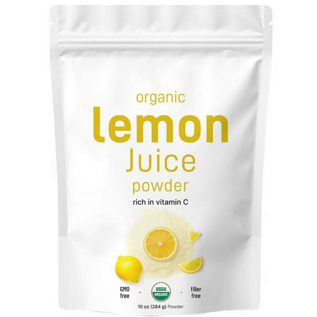 Organic Lemon Juice Powder, 10oz – Natural Vitamin C for Immune Support, Great for Drinks, Smoothies & Beverages, Vegan-Friendly