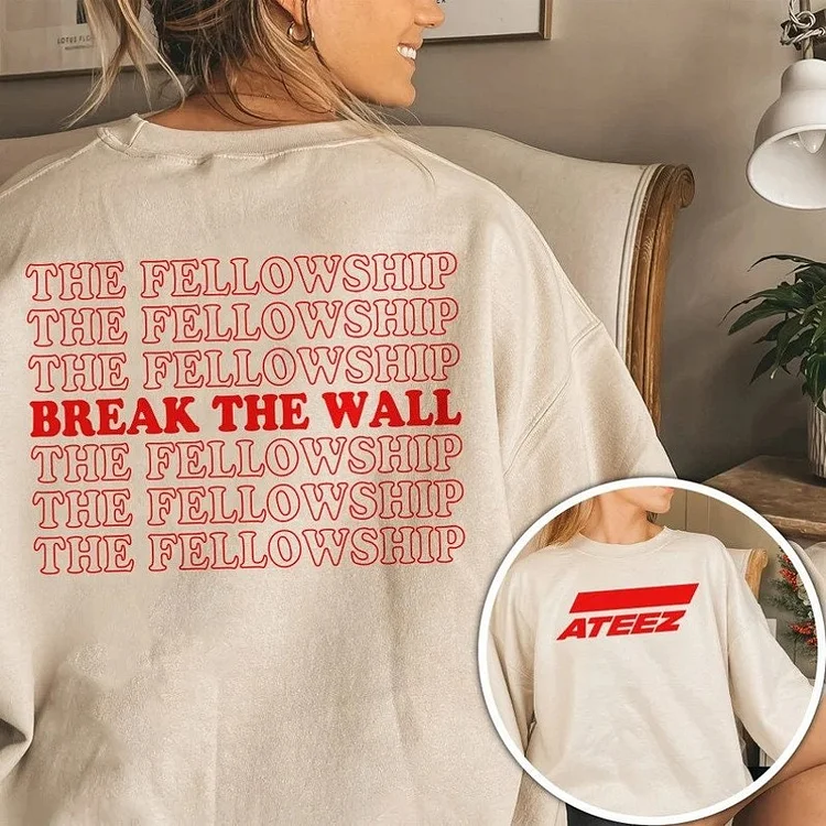 ATEEZ World Tour The Fellowship : Break the Wall Printed Sweatshirt
