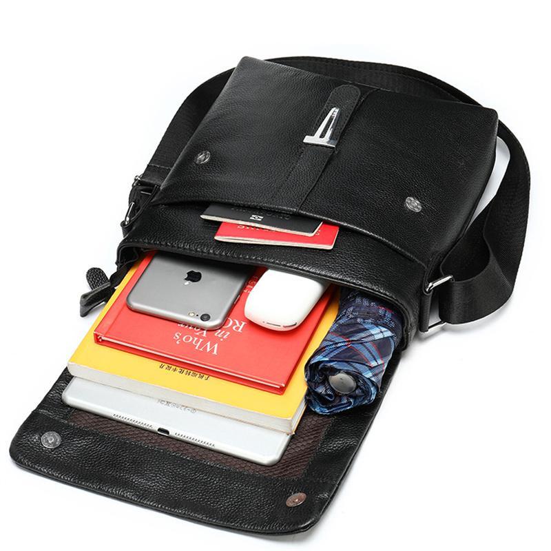 Casual Shoulder Bag Leather Business Simple Flap Type Crossbody Bag