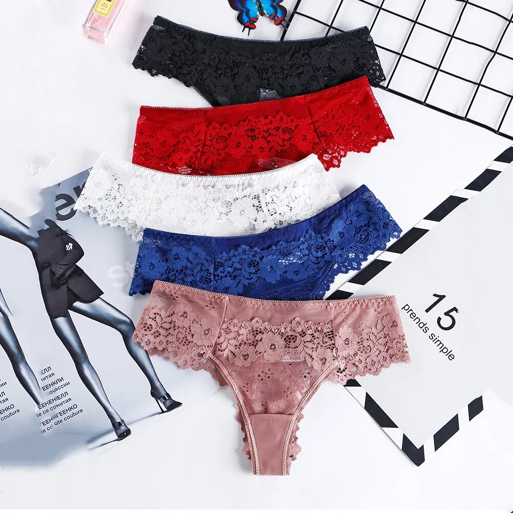 Billionm Lace Thong Panties Female Underwear For Women Seamless Mini G String Hollow Breathable