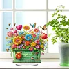 (US Only)Acrylic Special Shape Flower Pot Diamond Painting Desktop Ornaments for Office