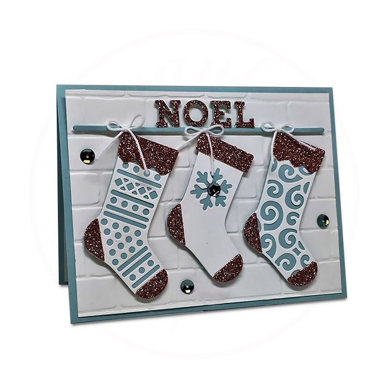 New Arrival 17Pcs/lot Christmas Stockings Metal Cutting Dies Embossing Stencil Scrapbooking Template Punch Crafts
