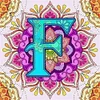 （Multi-Style)Mandala Alphabetr A-Full Round Diamond Painting 30*30CM