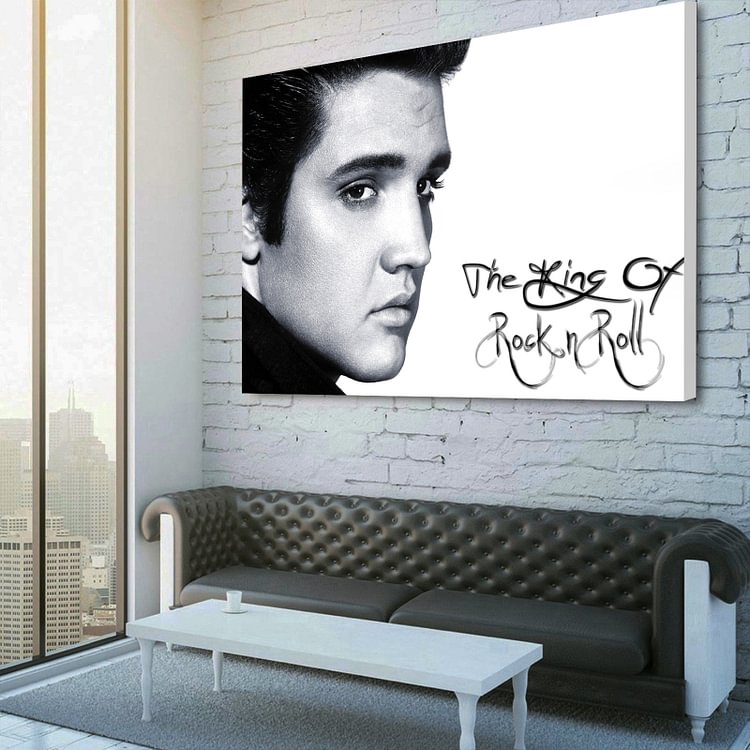 The King of Rock and Roll Elvis Presley Canvas Wall Art