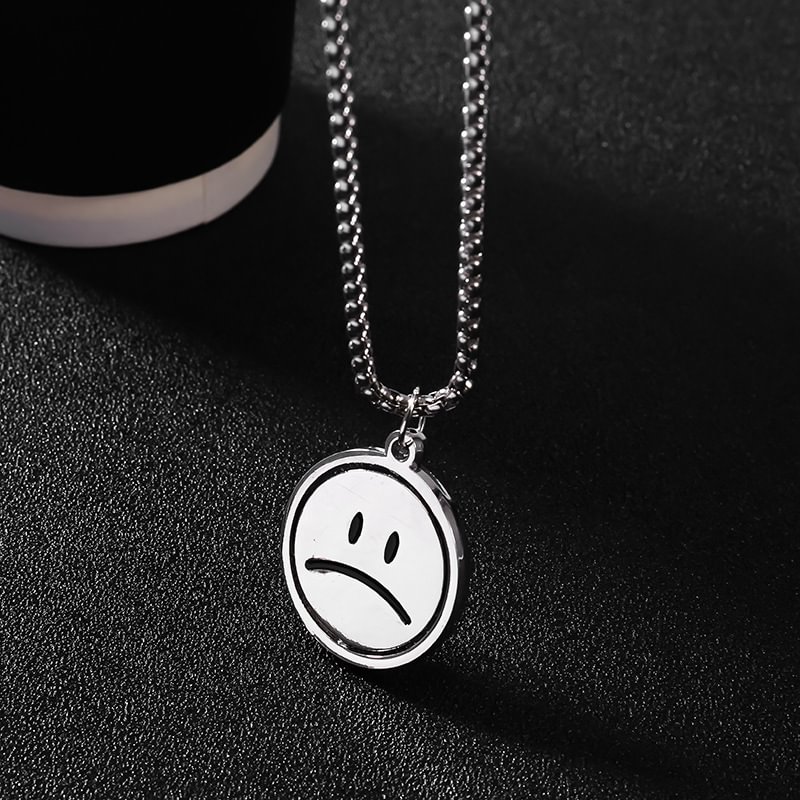 Smiley Face Necklace-barclient