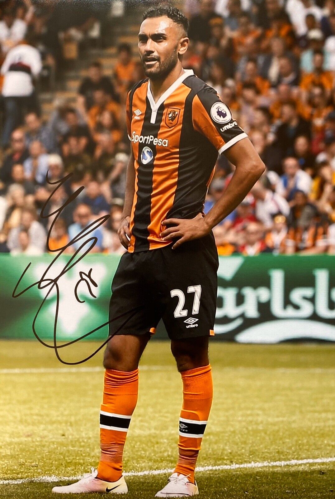 Ahmed Elmohamady Hand Signed 12x8 Hull City Photo Poster painting