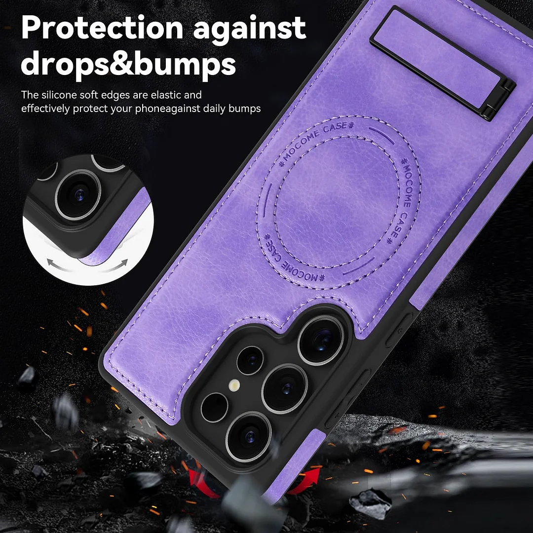 Samsung Galaxy Z Fold 6 Leather Case Magnetic Protective Case Holder Phone Case