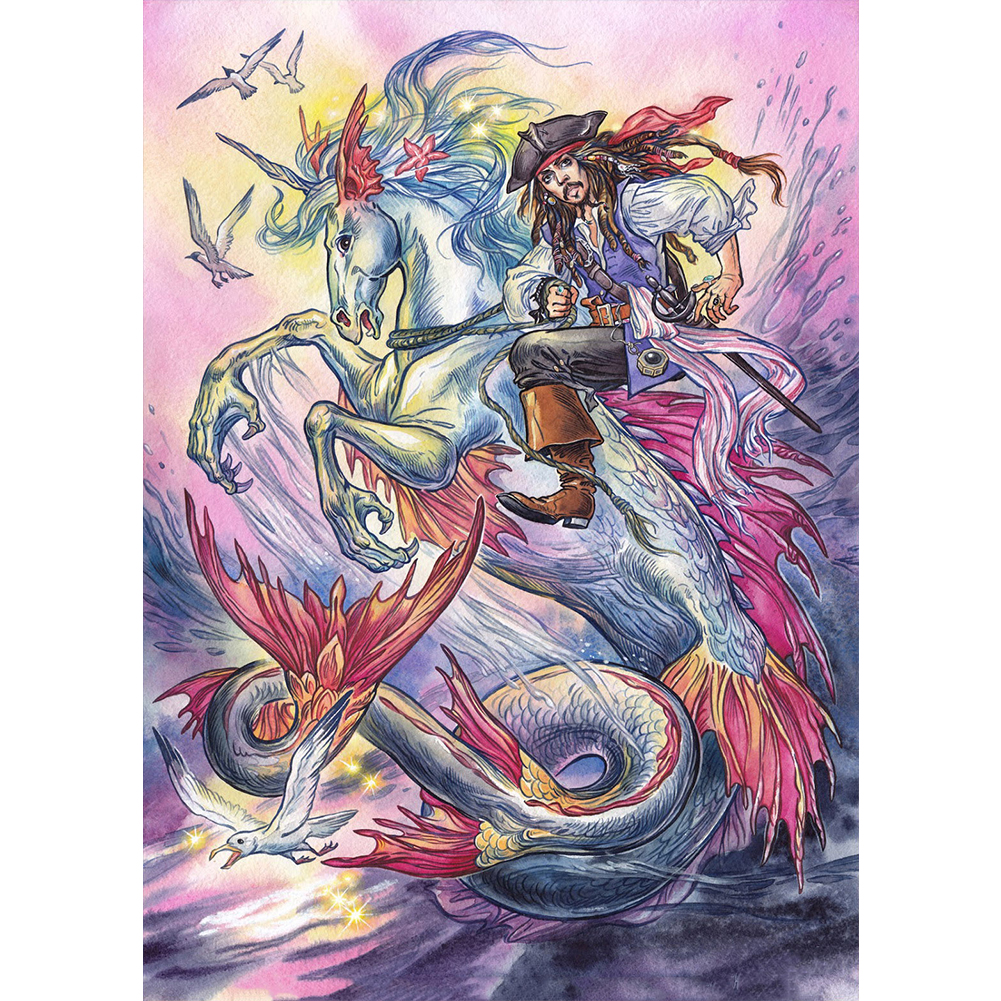 

30*40CM - Round Drill Diamond Painting - Jack Sparrow, 501 Original