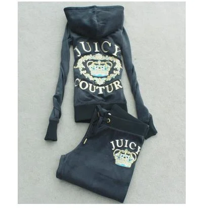 Toloer Toloer Piece Casual Velet Tracksuit Women's Sets Hooded Long Sleeve Women Zipper Suit Spring Fall Letter Pattern Sport Pants 1215-1-Outfit Ideas