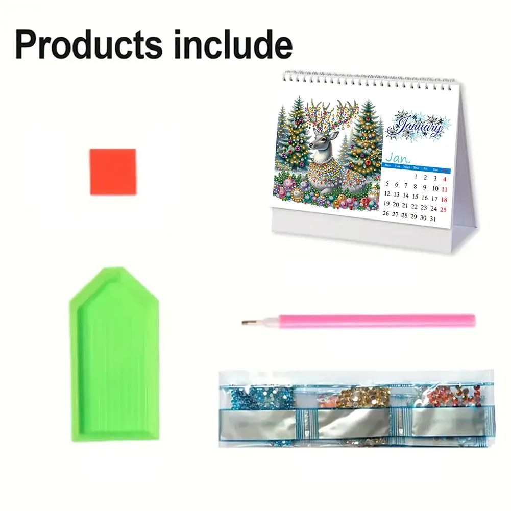 5D/DIY Calendar Crystal Painting Desk Calendars Kit Diamond Painting Calendar