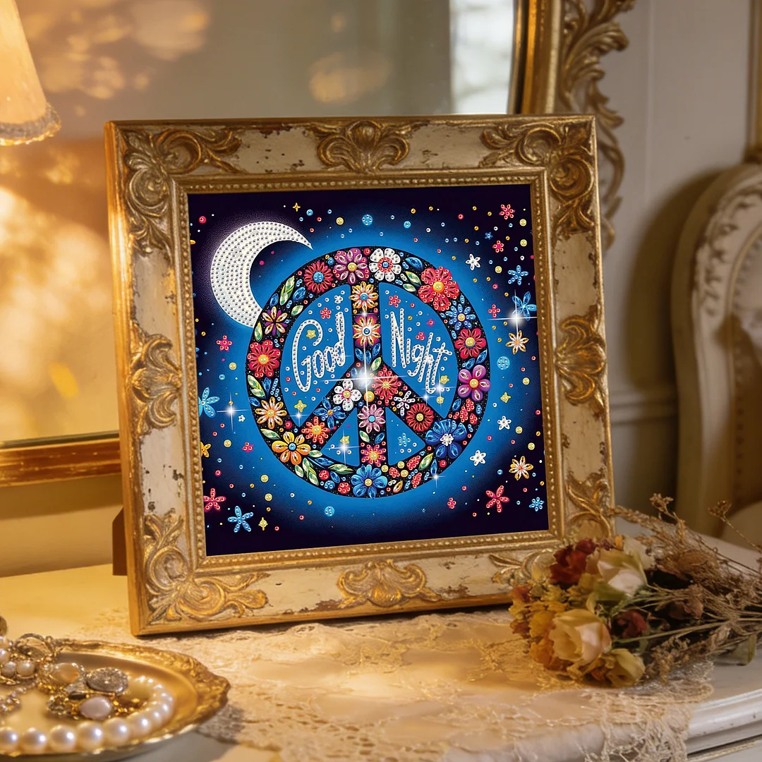 Diamond Painting - Partial Special Shaped Drill - Good Night Peace(Canvas|30x30cm)
