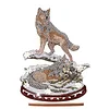 Diamond Painting Wooden Wolf Desktop Ornament Kit for Decoration
