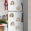 6Pcs Acrylic Spring Flower Hedgehog DIY Diamond Art Refrigerator Magnets Sticker