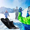 1 Pair Scooter Sled Ski Sleigh Snow Sledge Board Set Ski Scooter for Child Kids