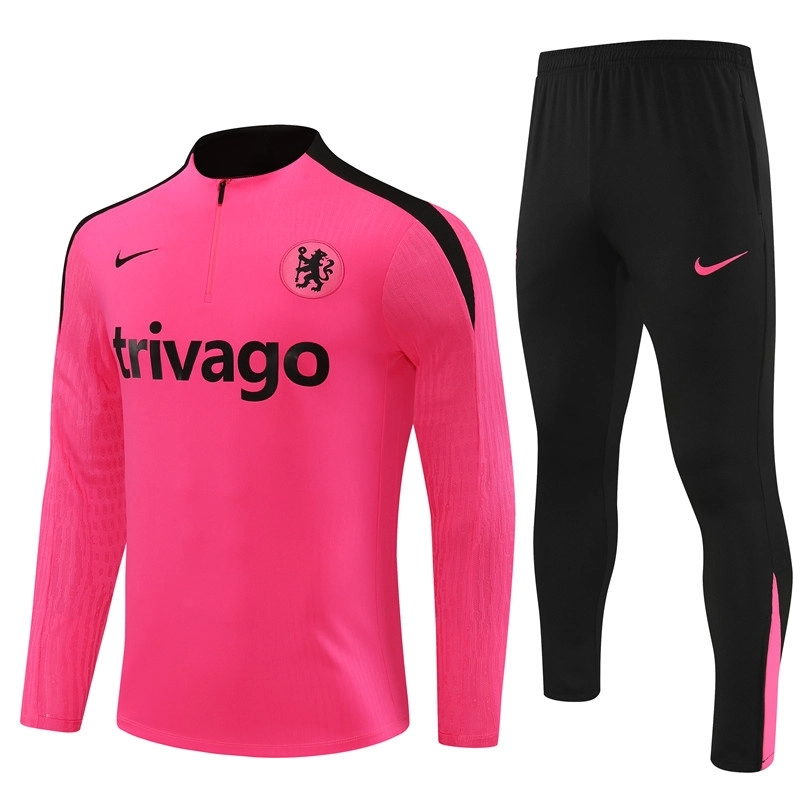 24/25 Chelsea Long Sleeve Pink Training Suit