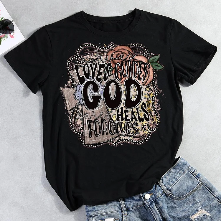 GOD Round Neck T-shirt-Annaletters