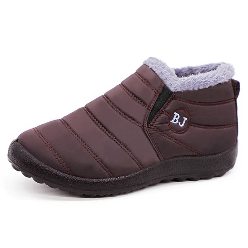 Qengg Winter Men Boots Shoes Warm Fur Slip On Sneakers Comfortable Men's Sneaker Plush Men's Boots Male Footwear Work Boots